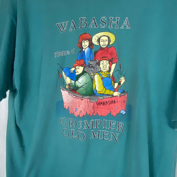 Vtg. Grumpier Old Men T-Shirt Sz L/XL* Ed Fischer Art Movie No Tag Single Stitch - Picture 2 of 6